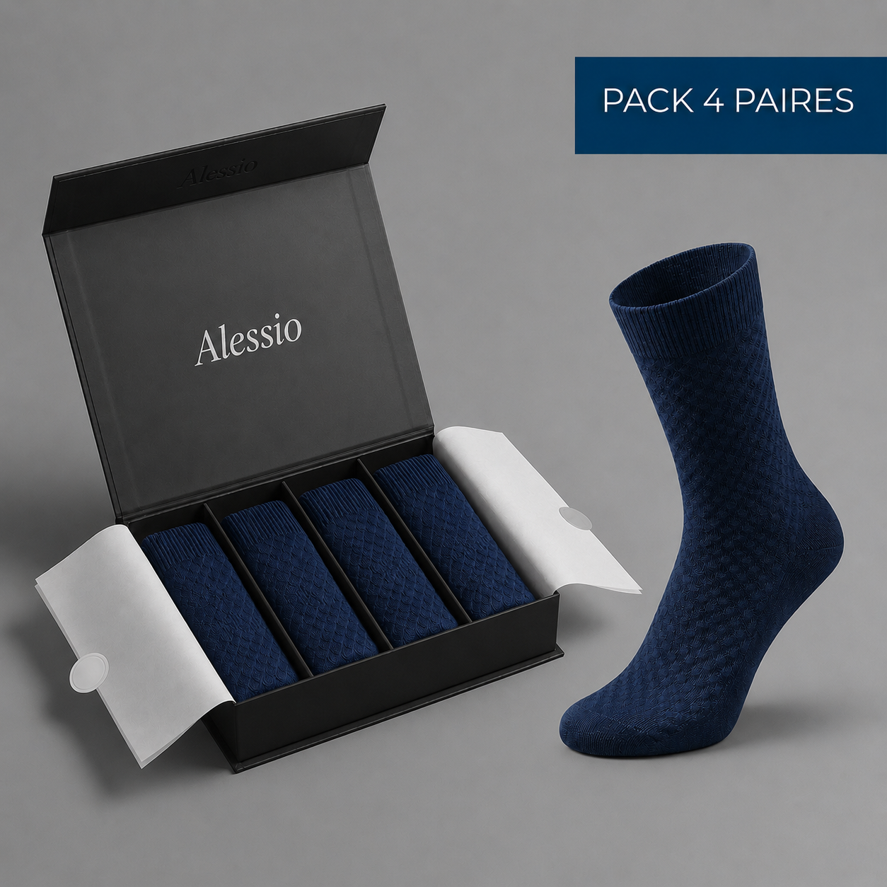 ALESSIO -chaussettes mi-hautes en bambou premium