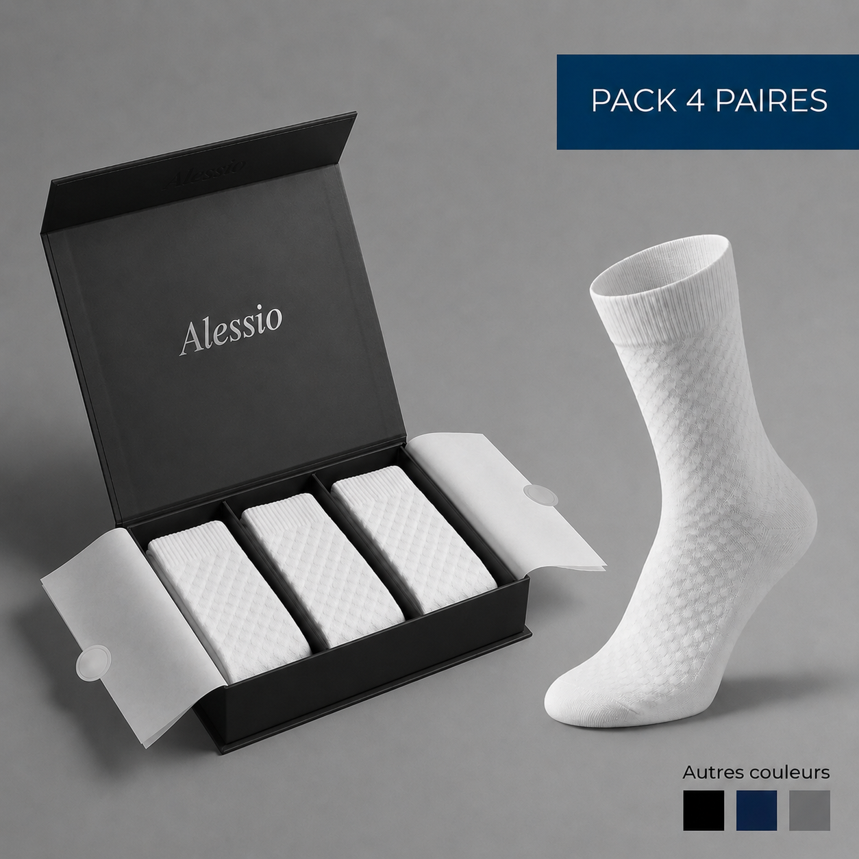 ALESSIO -chaussettes mi-hautes en bambou premium