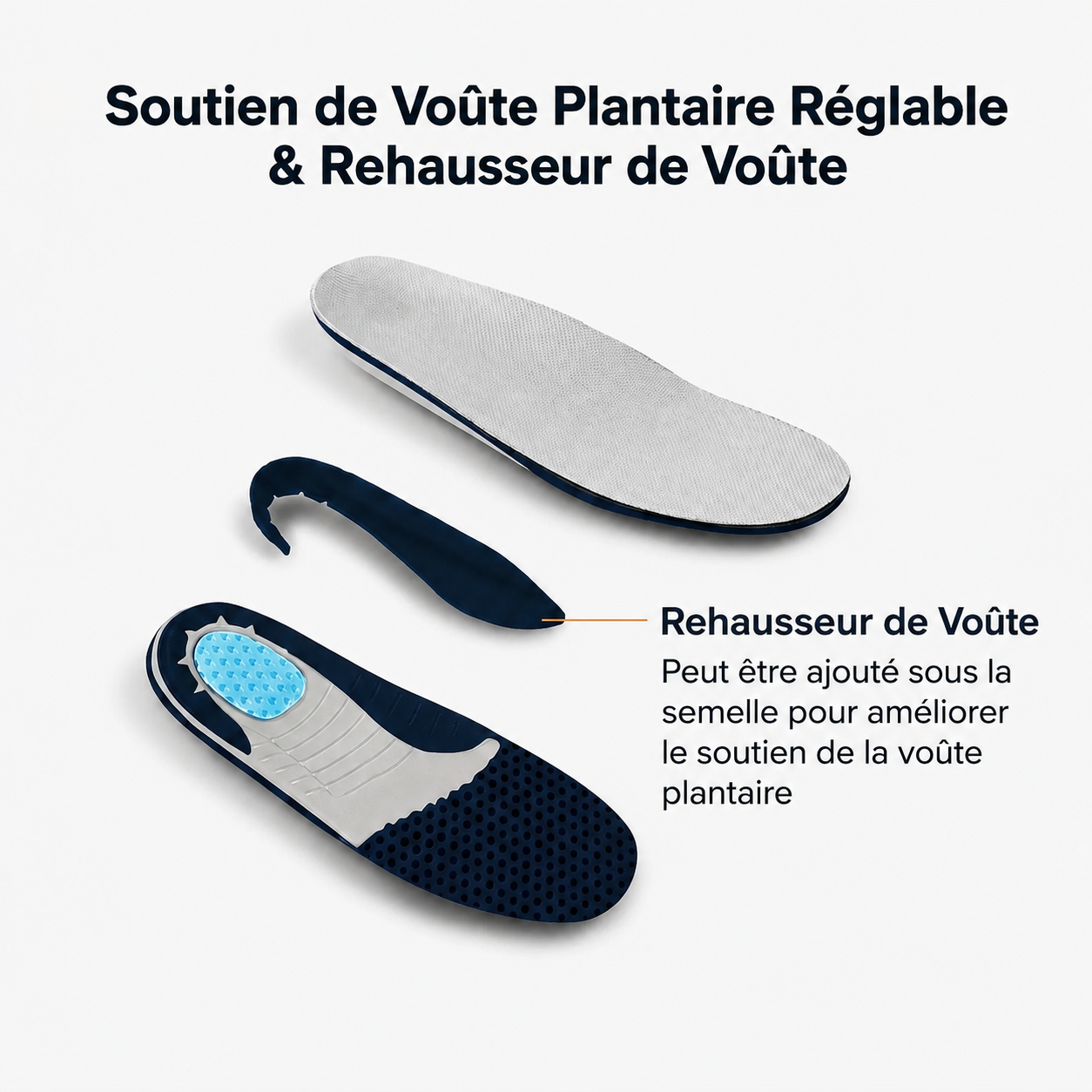 ConfortZen™ — Semelles de Voûte Plantaire Réglables