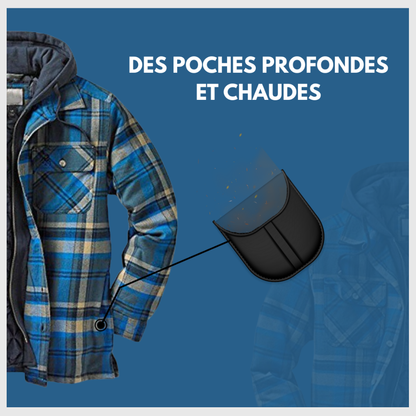 ArctikStyle™ – Chemise-Jacket à Carreaux Doublée