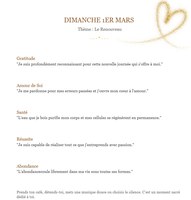 31 Jours d'Affirmations Positives