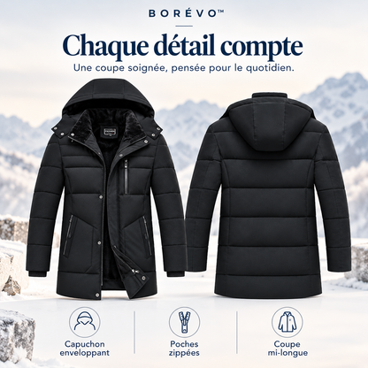 Borévo™ | Manteau d’hiver mi-long pour homme – Chaud et confortable
