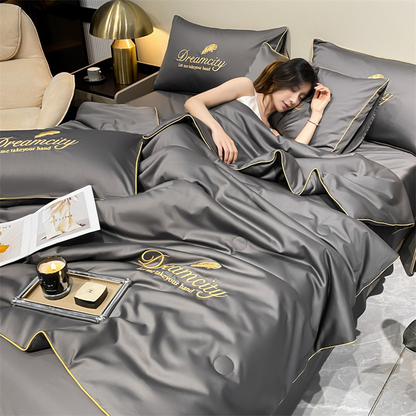Couette rafraîchissante d'été brodée