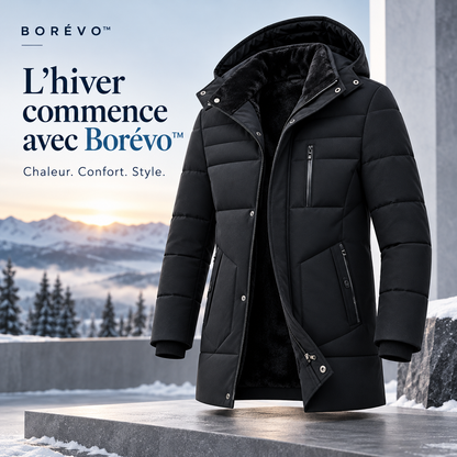 Borévo™ | Manteau d’hiver mi-long pour homme – Chaud et confortable