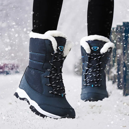 BOTTES D'HIVER À SEMELLE ÉPAISSE IMPERMÉABLES POUR FEMMES