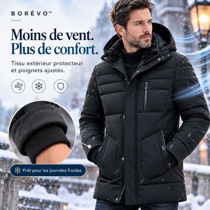 Borévo™ | Manteau d’hiver mi-long pour homme – Chaud et confortable