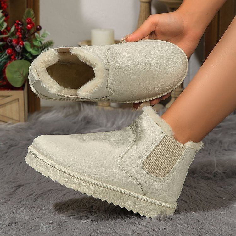 Nordessa | Bottines Chelsea Doublées en Sherpa | Semelle Épaisse