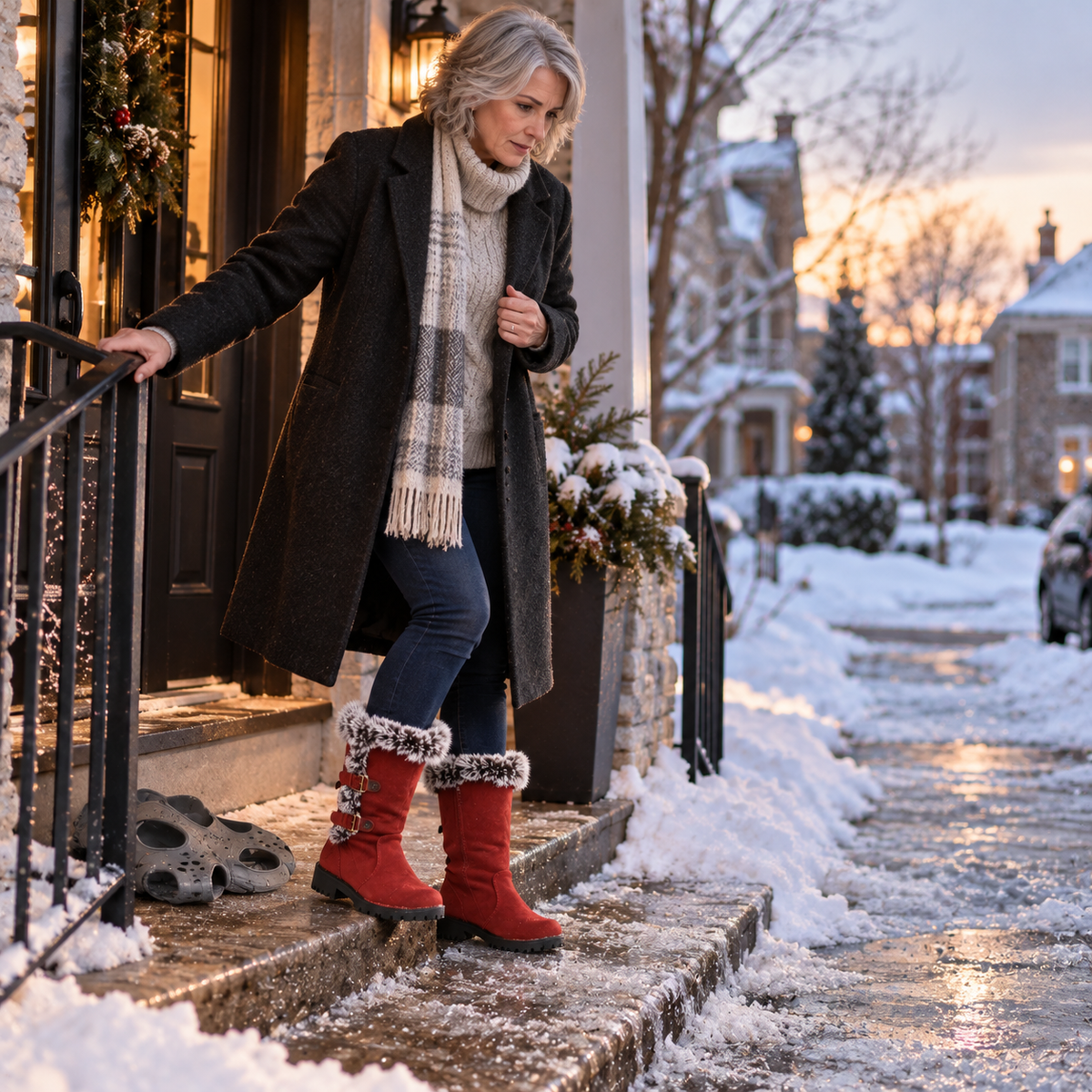 Bottes de neige pour femmes doublées