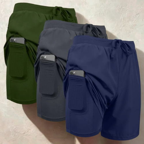 FlexMotion™ – Short Sport 2 en 1 Séchage Rapide avec Doublure Intégrée