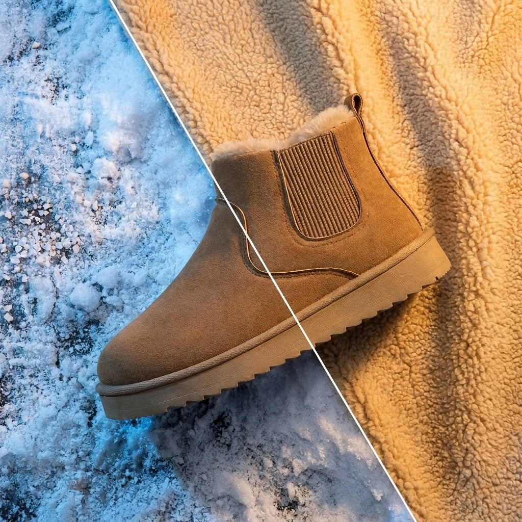 Nordessa | Bottines Chelsea Doublées en Sherpa | Semelle Épaisse
