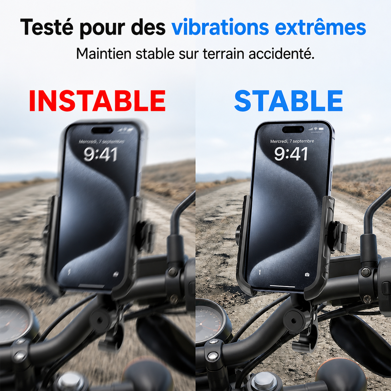 NordLock™ — Support téléphone SecureLock 360° pour vélo et moto