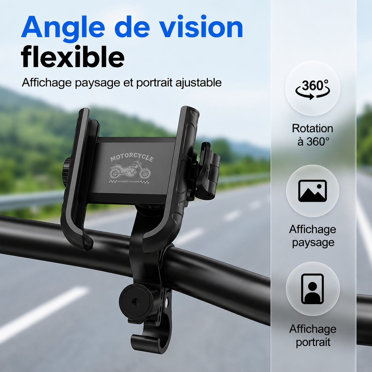 NordLock™ — Support téléphone SecureLock 360° pour vélo et moto