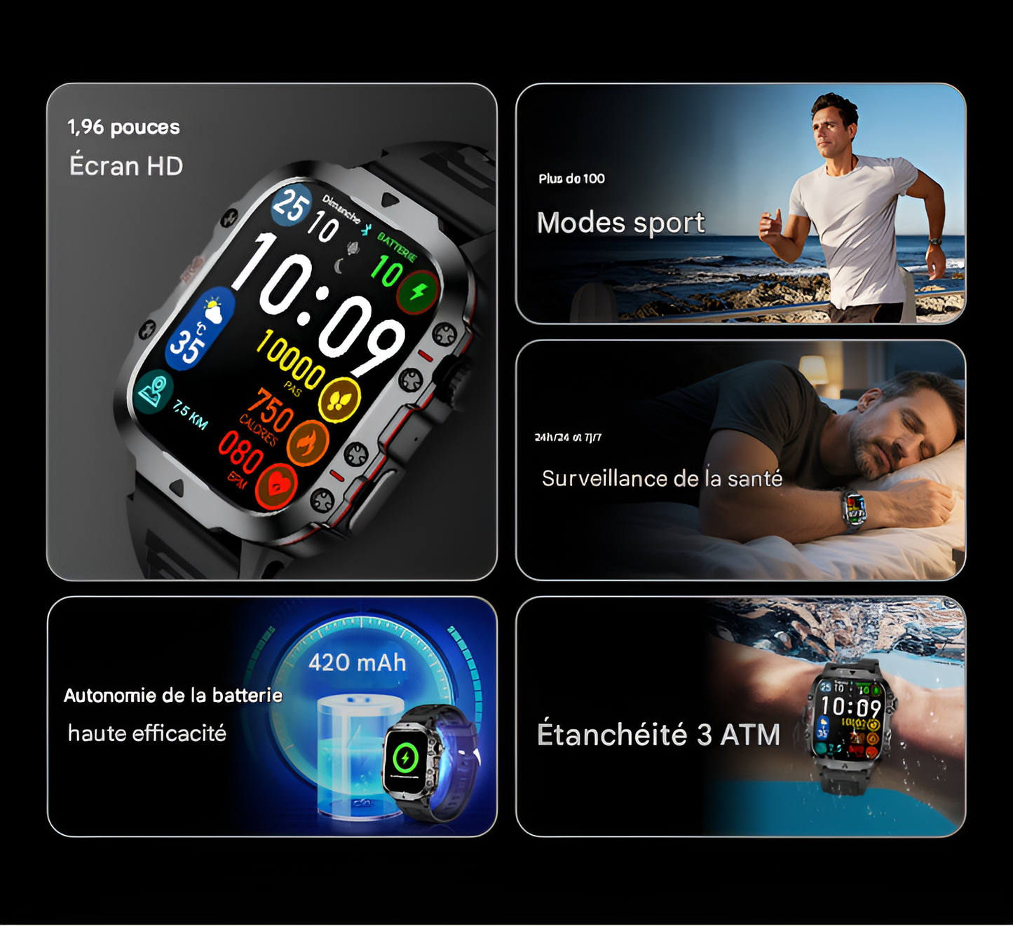 Montre Intelligente Ultime pour Aventure : Votre Compagnon Idéal pour le Sport et l'Extérieur