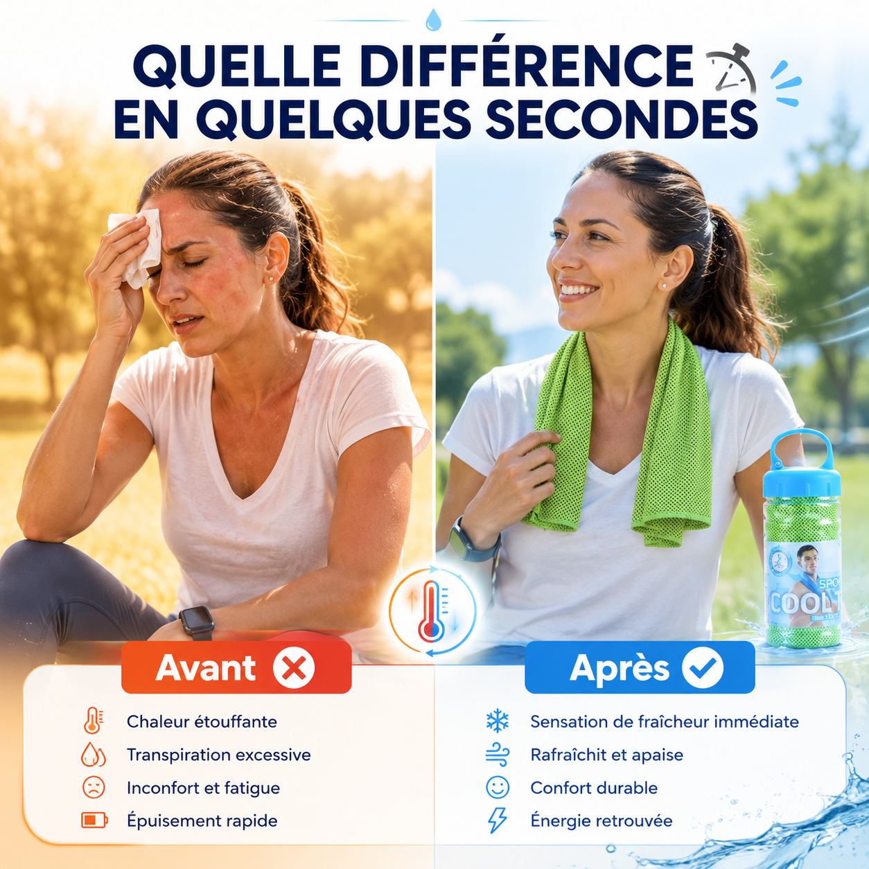 NuitProtect™ — Serviette Rafraîchissante Nomade