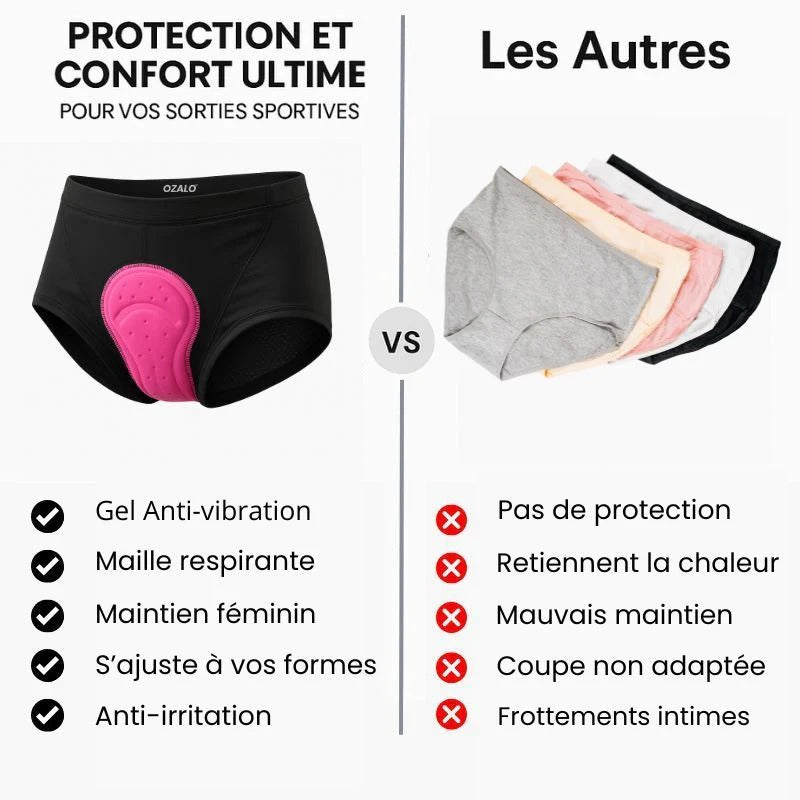 Culotte Femme Gel 5D Ozalo™ GSX – Dites adieu aux douleurs de selle