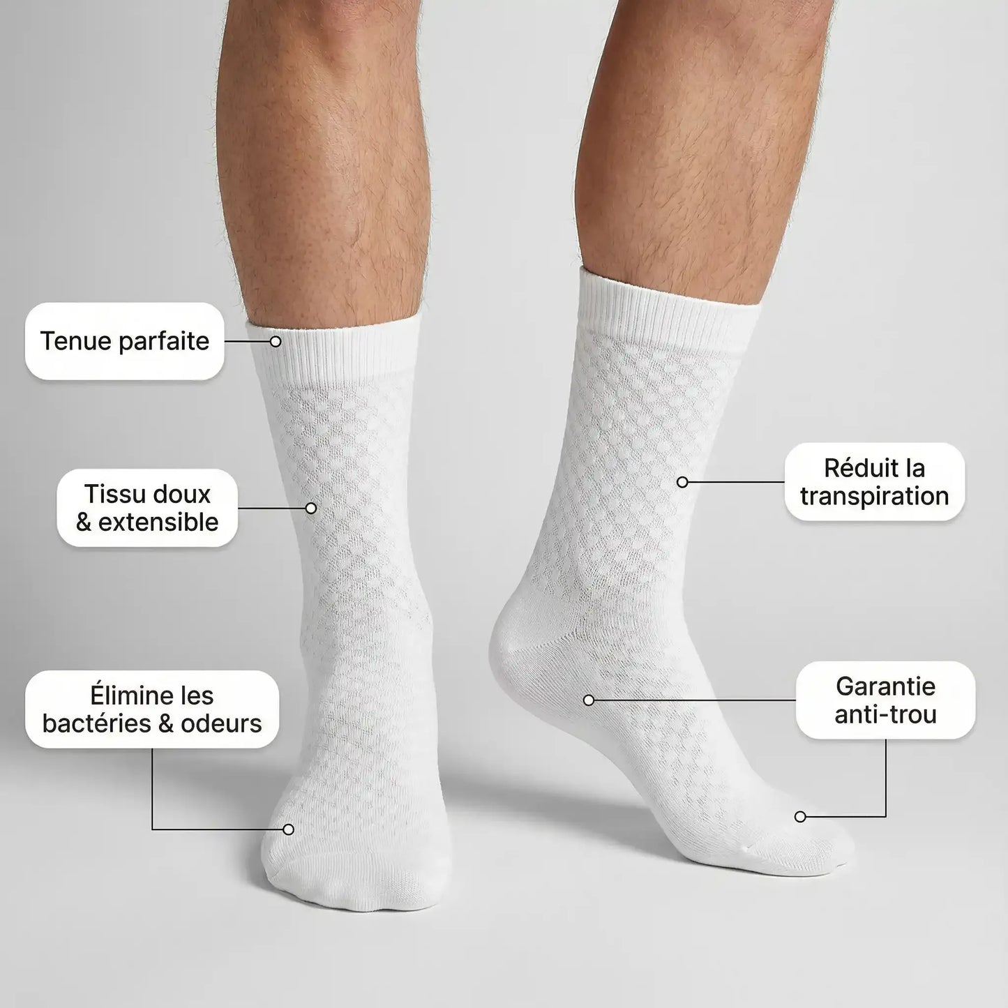 ALESSIO -chaussettes mi-hautes en bambou premium