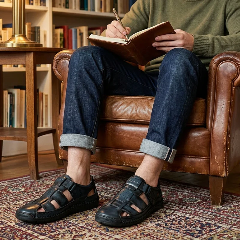 NordPied™ AéroMarche — Sandales Homme Respirantes à Bout Fermé