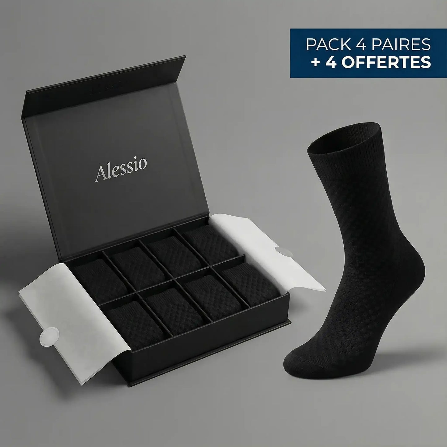 ALESSIO -chaussettes mi-hautes en bambou premium