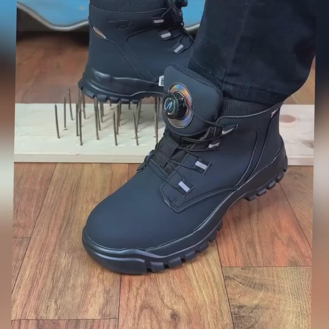 Charger la vidéo : Équipez-vous pour le travail et l&#39;aventure avec nos chaussures de sécurité polyvalentes
