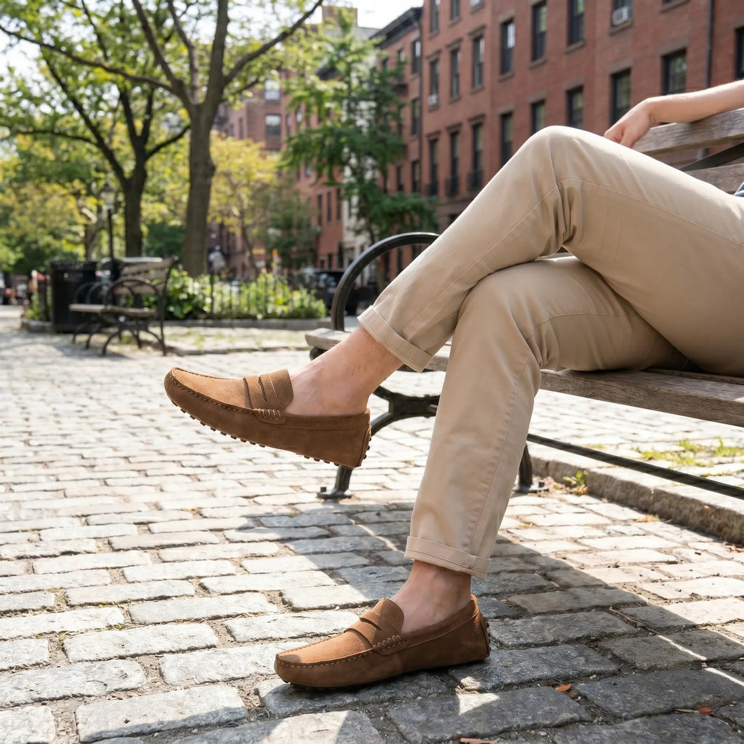NORWALK™ Montcalm – Mocassins orthopédiques en suède pour homme