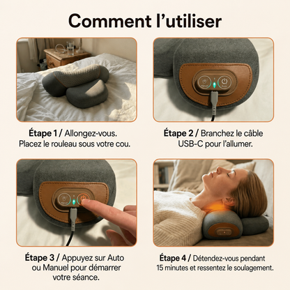 CerviRelax™ — Coussin de relaxation cervicale ergonomique