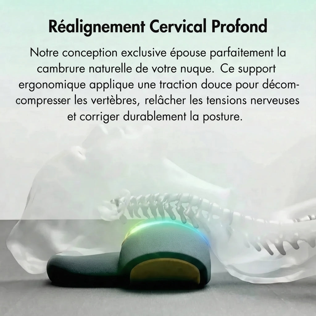 CerviRelax™ — Coussin de relaxation cervicale ergonomique