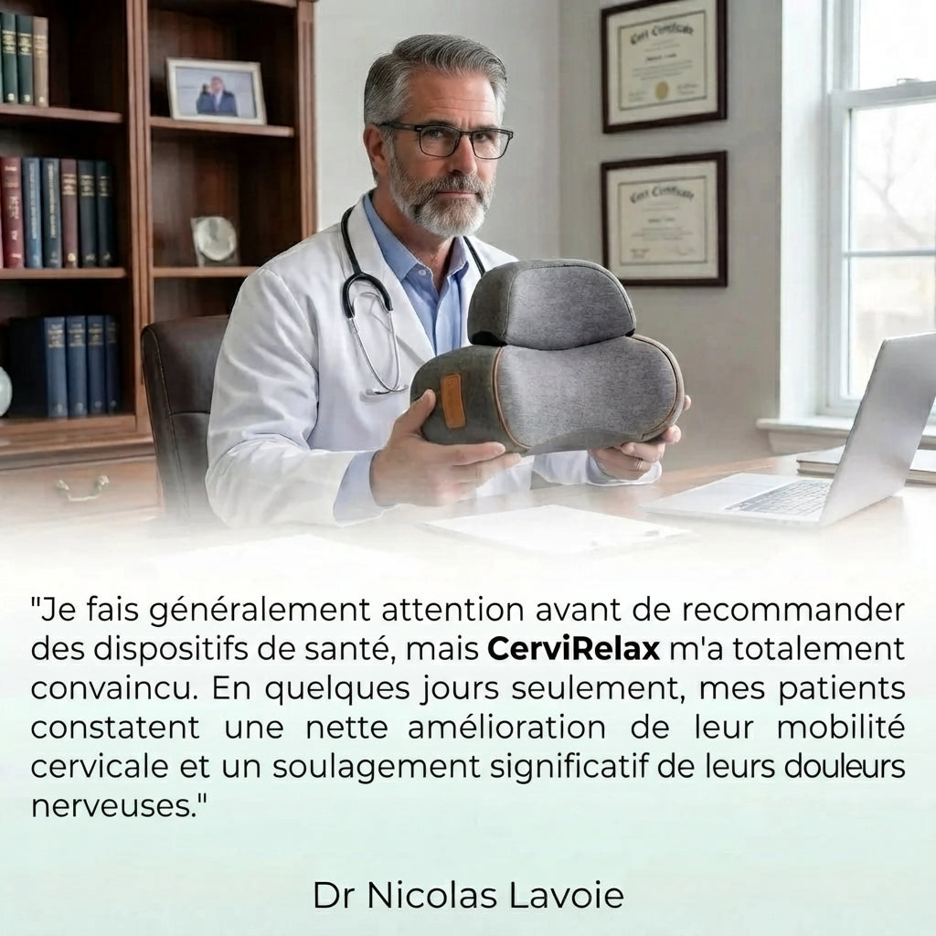 CerviRelax™ — Coussin de relaxation cervicale ergonomique